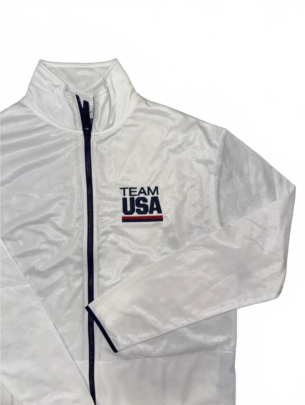 Men’s Team USA Olympic white windbreaker jacket Size L